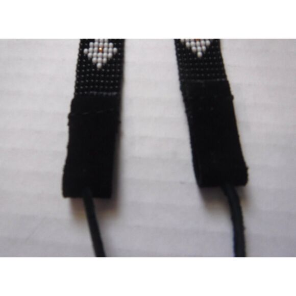 Beaded Hat Band Black, White & Rose Gold w/ Suede main image 4